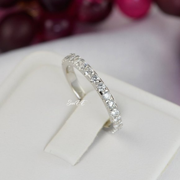 NEW 925 STERLING SILVER HALO PRINCESS DIAMOND CUT WEDDING RINGS ENGAGEMENT RINGS - Picture 4 of 5